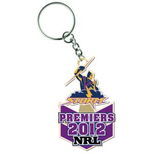 2012 Melbourne Storm NRL Premiers Trofe Keyring Badge