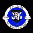 2012 Canterbury Bankstown Bulldogs NRL Minor Premiers Pin Badge bw
