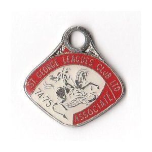 1974-75 St George Leagues Club Associate Badge