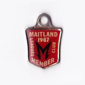 1987 Maitland Leagues Club Member Badge