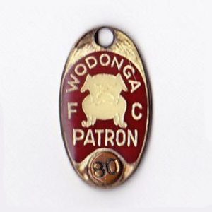 1980 Wodonga Football Club Patron Member Badge