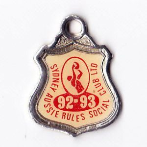 1992-93 Sydney Aussie Rules Social Club Member Badge