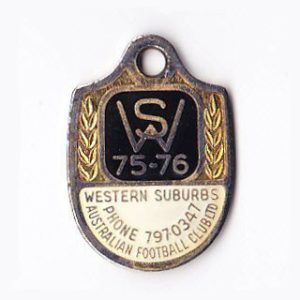 1975-76 Western Suburbs Football Club Member Badge