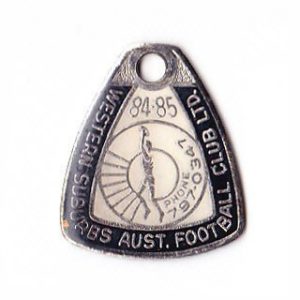 1984-85 Western Suburbs Football Club Member Badge