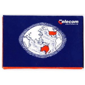 1994 Telecom Australia International $10 Qantas Phonecard w/ Folder