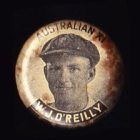 1936-37 WJ O'Reilly Australian XI & English XI Cricketers Button Badge