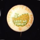 1950s Soldiers Poppy Day Button Badge 22mm 6d