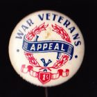1940s War Veterans Button Badge 33mm 1s