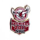 2011 Manly Warringah Sea Eagles NRL Premiers Pin Badge