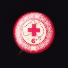 1950s Red Cross Button Badge 22mm 6d