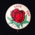 1940s Rose Day Button Badge 25mm 1s