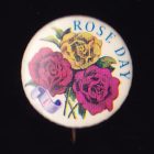 1950s Rose Day Button Badge 25mm 1s
