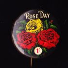 1950s Rose Day Button Badge 25mm 1s