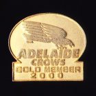 2000 Adelaide Crows AFL Gold Member Pin Badge