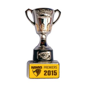 2015 Hawthorn Hawks AFL Premiers Cup Pin Badge