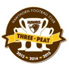 2015 Hawthorn Hawks AFL Premiers Triple Peat Pin Badge b