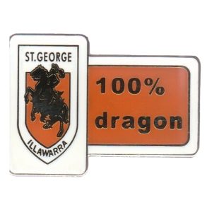 2012 St George Illawarra 100% Away Pin Badge