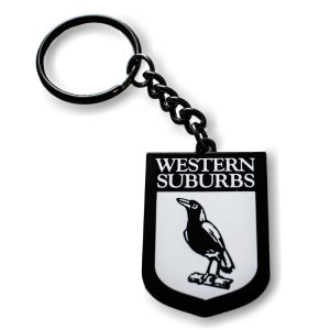 2019 Western Suburbs Magpies NRL Heritage Logo Trofe Keyring