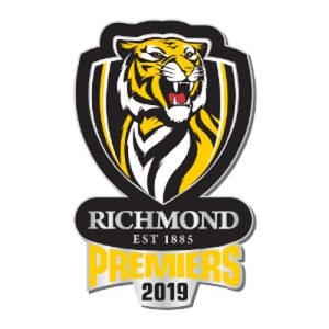 2019 Richmond Tigers AFL Premiers Logo Pin Badge