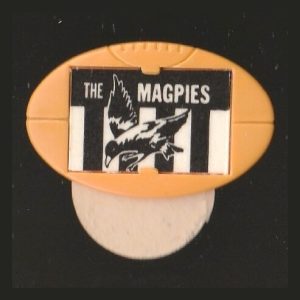 1968 Collingwood Magpies VFL Milo Plastic Pin Badge and Card