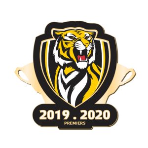2020 Richmond Tigers AFL Back to Back Premiers Pin Badge