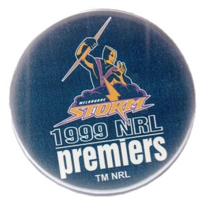 1999 Melbourne Storm Premiers Button Large Badge