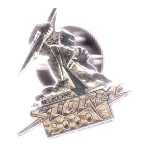 2000 Melbourne Storm Silver Member Pin Badge