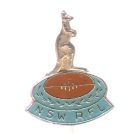 1980s NSW RFL Kangaroo Brown Ball Pin Badge Perfection