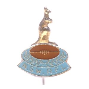 1970s NSW RFL Kangaroo Brown Ball Stick Pin