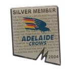 2004 Adelaide Crows Silver Member Pin Badge