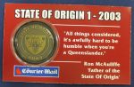 2003 State of Origin 1 Opening of Suncorp Stadium Coin - Image 2