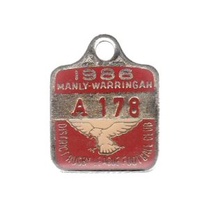 1986 Manly Warringah Football Club Member Badge