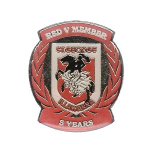 2015c St George Illawarra Dragons 5 Year Member Pin Badge