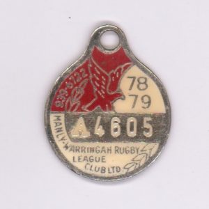 1978-79 Manly Warringah Leagues Club Associate Badge