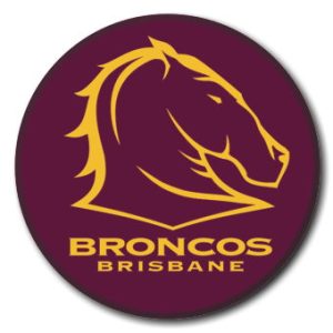 2009 Brisbane Broncos NRL Logo SS Button Badge