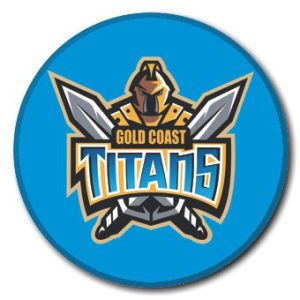 2009 Gold Coast Titans NRL Logo SS Button Badge