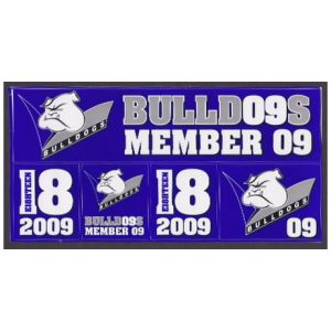 2009 Canterbury Bankstown Bulldogs NRL Member Stickers