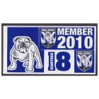 2010 Canterbury Bankstown Bulldogs NRL Member Stickers