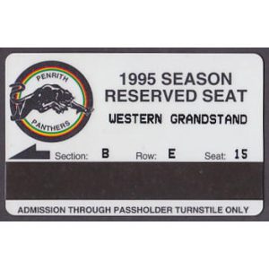 1995 Penrith Panthers NSWRL Season Ticket B E 15