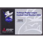 2004 Canterbury Bankstown Bulldogs NRL RLFC Member Card