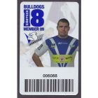 2009 Canterbury Bankstown Bulldogs NRL Member Card