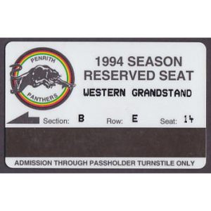1994 Penrith Panthers NSWRL Season Ticket B E 14