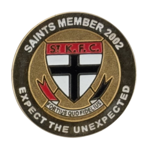 2002 St Kilda Saints VFL Member Pin Badge