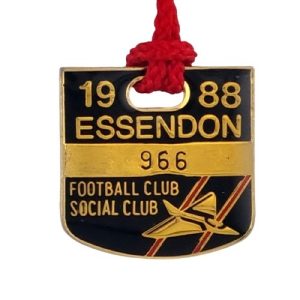 1988 Essendon Bombers AFL Football Club Member Badge