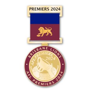 2024 Brisbane Lions AFL Premiers Medal Pin Badge