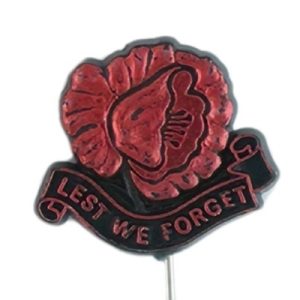 1960s Poppy Day Stick Pin 50c